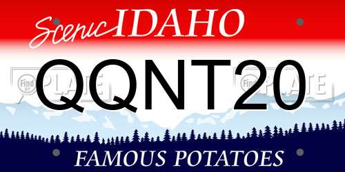 QQNT20 Idaho License Plate