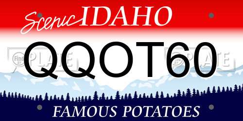 QQOT60 Idaho License Plate
