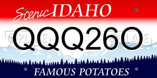 QQQ26O Idaho License Plate