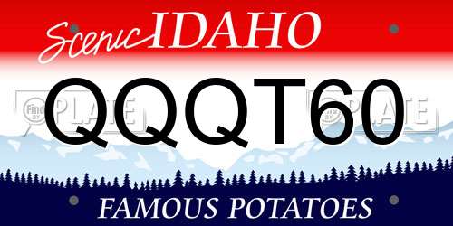 QQQT60 Idaho License Plate