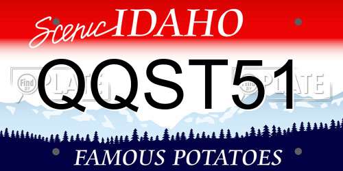 QQST51 Idaho License Plate
