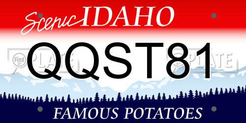QQST81 Idaho License Plate