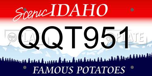 QQT951 Idaho License Plate