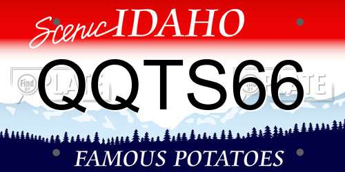 QQTS66 Idaho License Plate