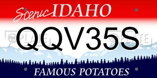 QQV35S Idaho License Plate