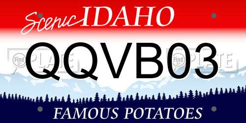 QQVB03 Idaho License Plate