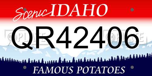 QR42406 Idaho License Plate