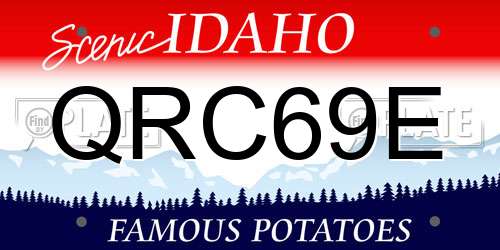 QRC69E Idaho License Plate