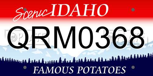 QRM0368 Idaho License Plate