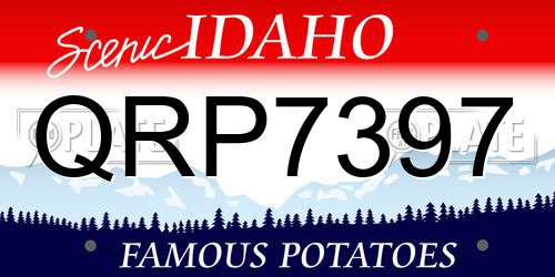 QRP7397 Idaho License Plate