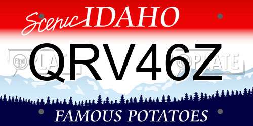 QRV46Z Idaho License Plate