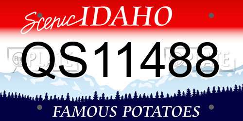 QS11488 Idaho License Plate