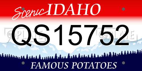QS15752 Idaho License Plate