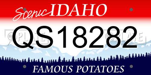 QS18282 Idaho License Plate