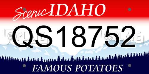 QS18752 Idaho License Plate