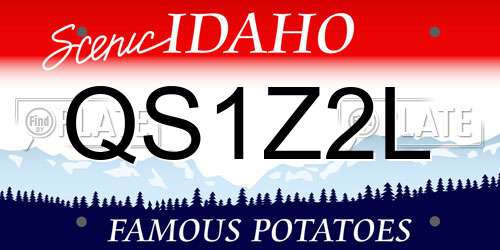 QS1Z2L Idaho License Plate
