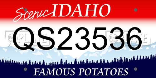 QS23536 Idaho License Plate