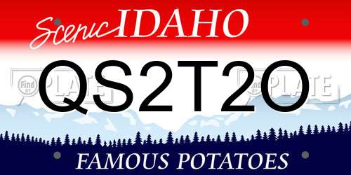 QS2T2O Idaho License Plate