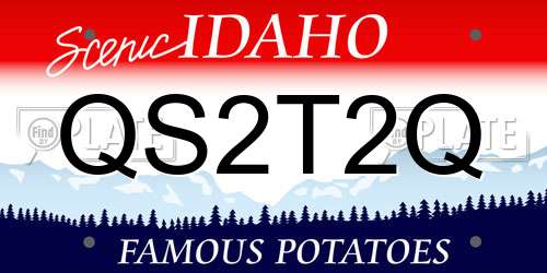 QS2T2Q Idaho License Plate