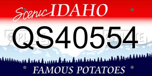 QS40554 Idaho License Plate
