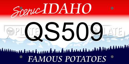 QS509 Idaho License Plate