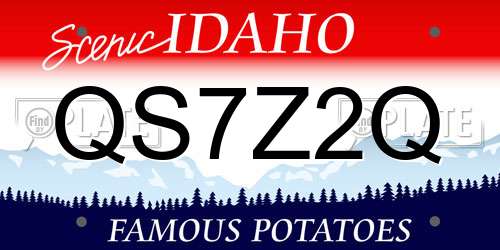 QS7Z2Q Idaho License Plate