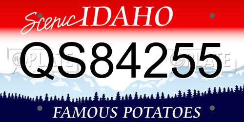 QS84255 Idaho License Plate