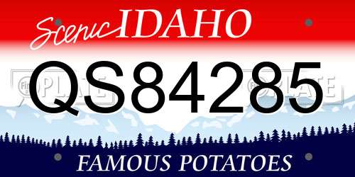 QS84285 Idaho License Plate