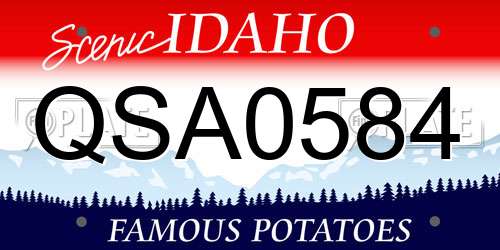 QSA0584 Idaho License Plate