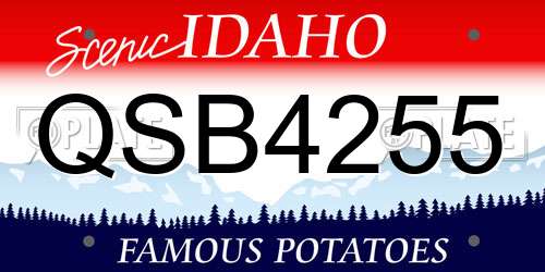 QSB4255 Idaho License Plate