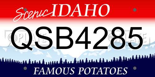 QSB4285 Idaho License Plate