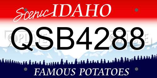 QSB4288 Idaho License Plate