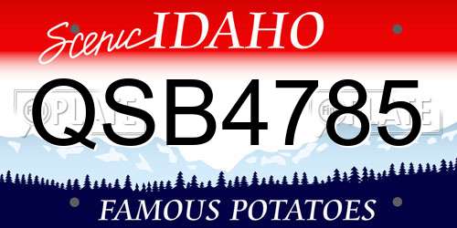 QSB4785 Idaho License Plate