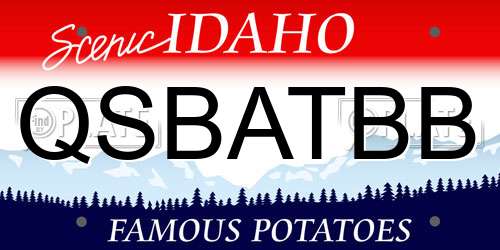 QSBATBB Idaho License Plate