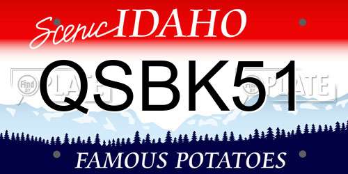 QSBK51 Idaho License Plate