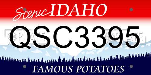 QSC3395 Idaho License Plate