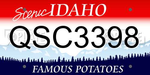 QSC3398 Idaho License Plate