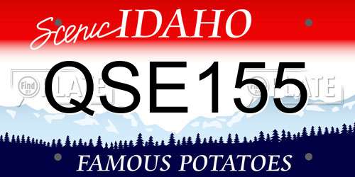 QSE155 Idaho License Plate