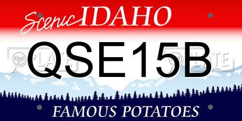 QSE15B Idaho License Plate