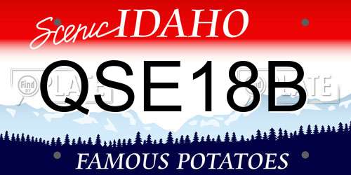 QSE18B Idaho License Plate