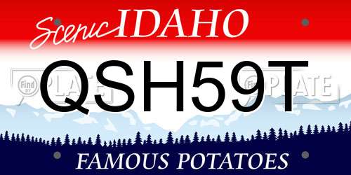 QSH59T Idaho License Plate