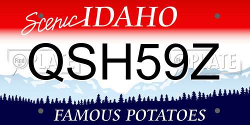 QSH59Z Idaho License Plate