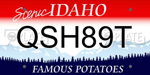 QSH89T Idaho License Plate