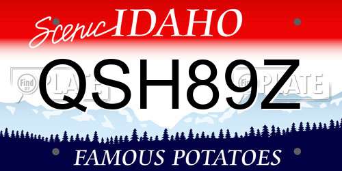 QSH89Z Idaho License Plate