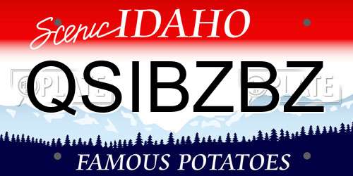 QSIBZBZ Idaho License Plate