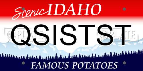 QSISTST Idaho License Plate