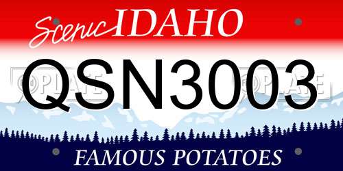 QSN3003 Idaho License Plate