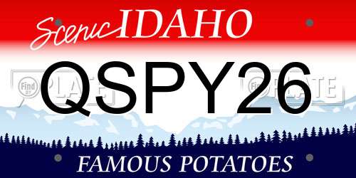 QSPY26 Idaho License Plate