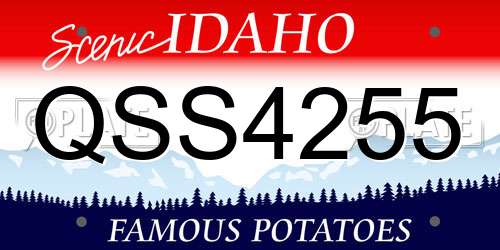 QSS4255 Idaho License Plate