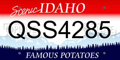 QSS4285 Idaho License Plate